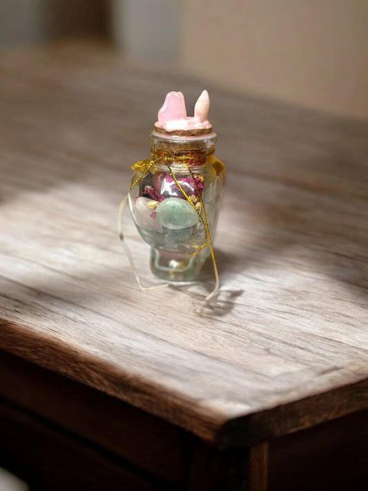 Heart of Love Spell Jar, Emotional Healing, Self-Love, and Happiness Vase - JoyfulBliss Co.