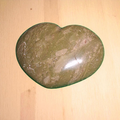Green Opal Heart – 4" Polished Crystal Carving for Healing & Love Energy