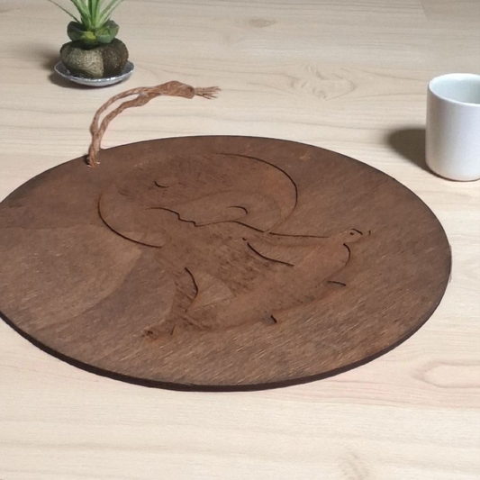 Engraved Wooden Yin Yang Meditation Wall Hanging – 6” Round Spiritual Balance Decor