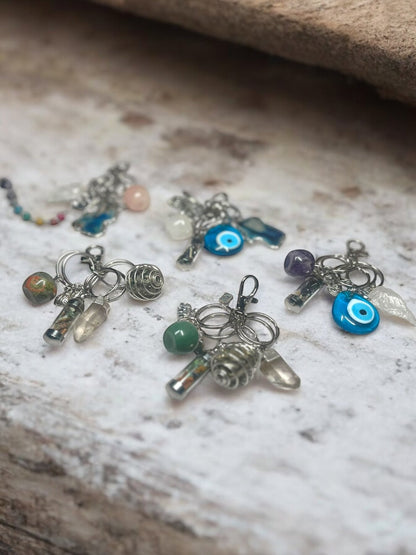 Spiritual Charms & Gemstone Keychain Accessories Sets - JoyfulBliss Co.