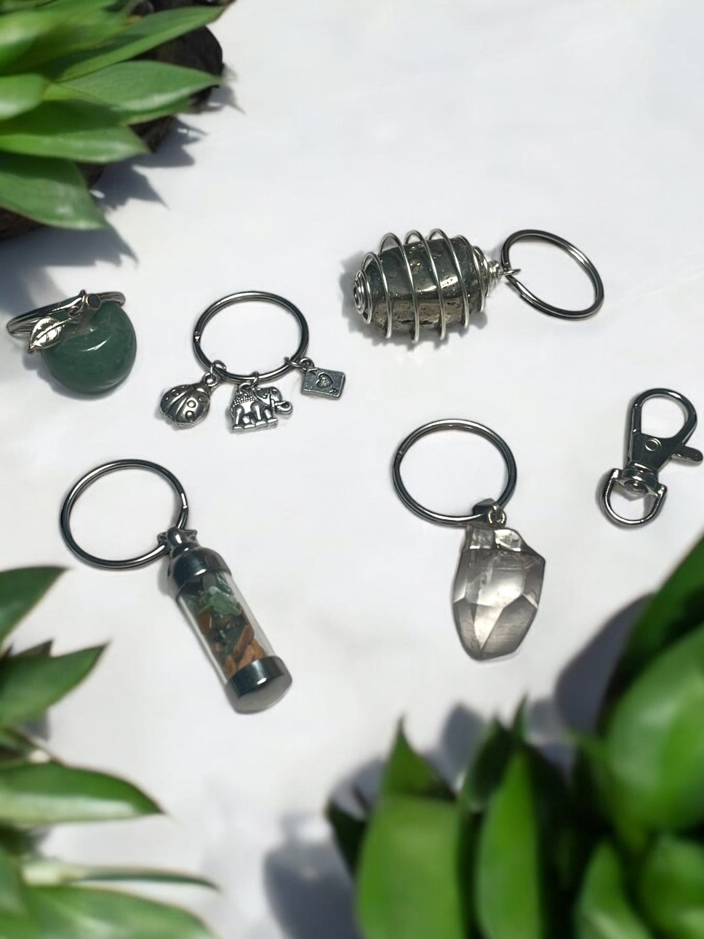 Spiritual Charms & Gemstone Keychain Accessories Sets - JoyfulBliss Co.