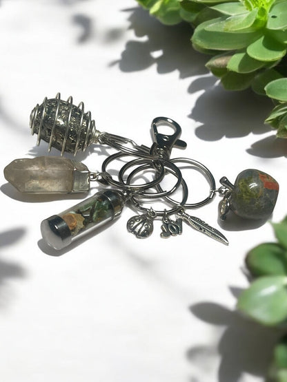 Spiritual Charms & Gemstone Keychain Accessories Sets - JoyfulBliss Co.