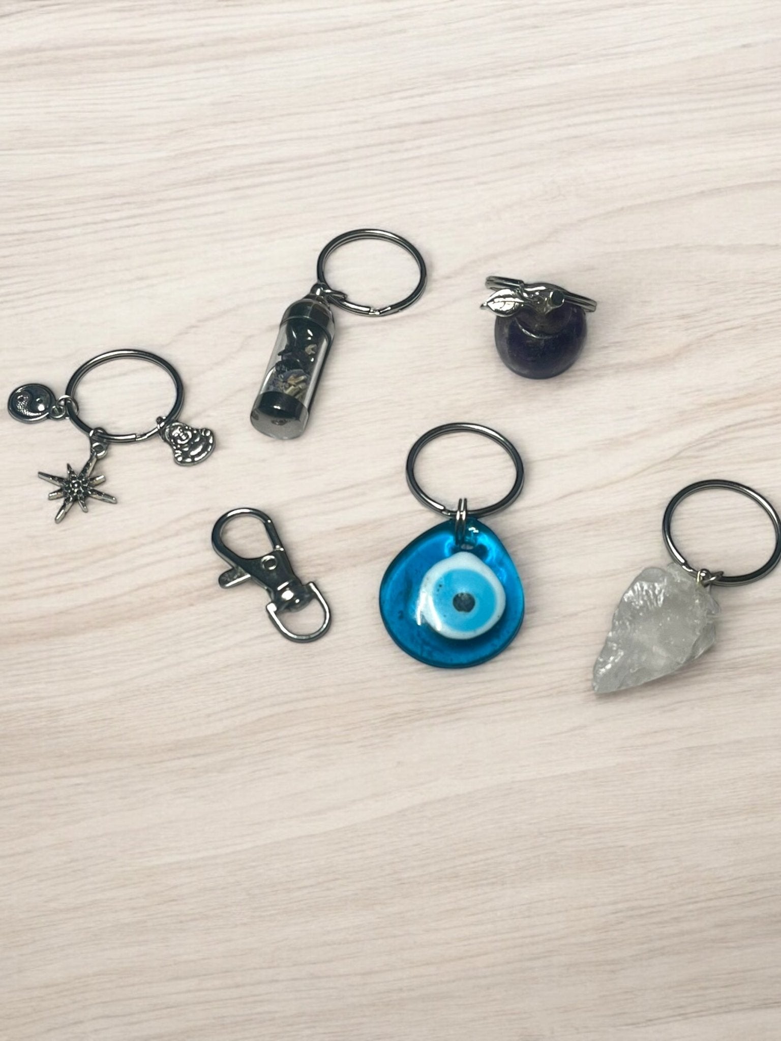 Spiritual Charms & Gemstone Keychain Accessories Sets - JoyfulBliss Co.