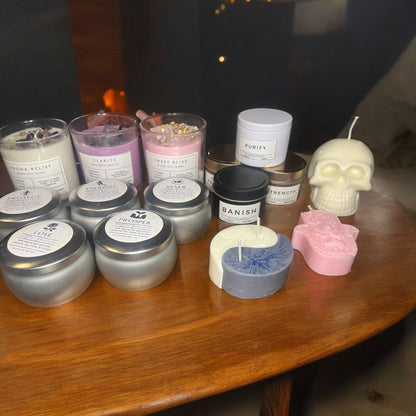 Yin Yang 4oz Candle Handcrafted Unscented, Color Customizable - JoyfulBliss Co.