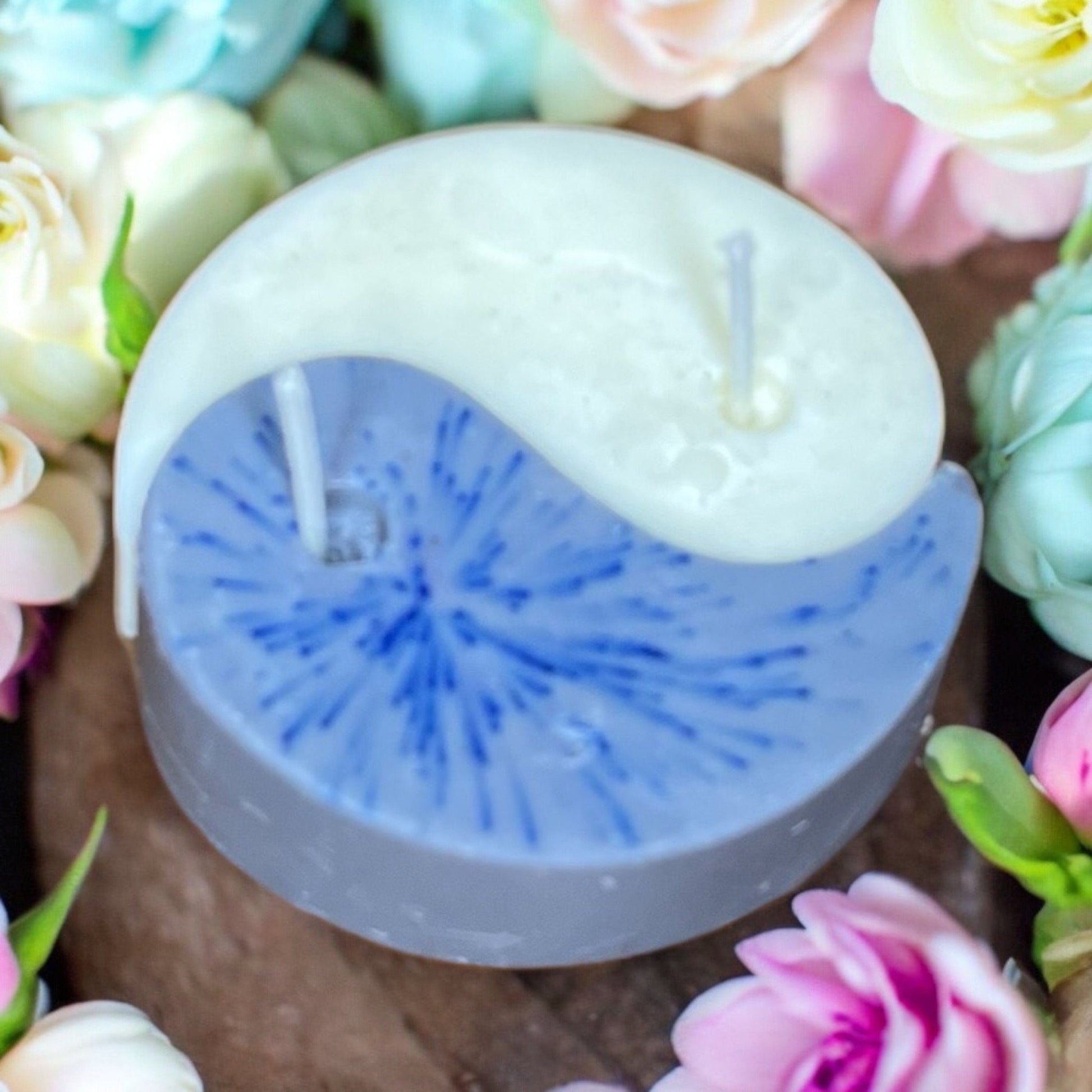 Yin Yang 4oz Candle Handcrafted Unscented, Color Customizable - JoyfulBliss Co.
