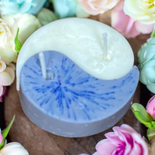 Yin Yang 4oz Candle Handcrafted Unscented, Color Customizable - JoyfulBliss Co.